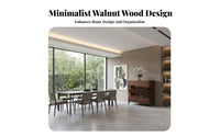 Solid Wood Construction Black Walnut Wine Cabinet Multi-Purpose Sideboard Buffet Cabinet Glass Display Doors Dining Room Sideboard Sturdy and Long-Lasting for Homeowners, Interior Designers, Families, Hallway, Kitchen, Villa, Hotel