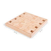 Wooden Cross Blocks Translucent Acrylic Insert Blocks Color Recognition Children's Toy for Kids, Kindergarteners, Preschool, Daycare, Classroom