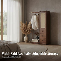 Garment Rack with Drawers Floor-Standing stand-alsinglestanding Closet with Drawers