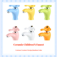 Cartoon Elephant Ceramic Faucet for Kids Bathroom