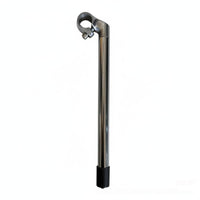 Metal Construction Cycle Gooseneck Stem Silver Finish Bike Handlebar Riser