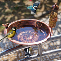 Bird Bath Feeder Shallow Basin Flower Garden Stake Bowl Decorative Accents