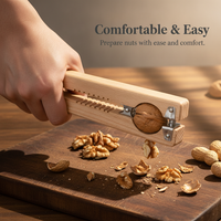Wooden Peanut Sheller and Nut Cracker Tool for Home Use