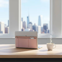 Space-Saving Self Adhesive Laptop Pouch Multi Purpose Mouse Pocket Portable Mouse Holder Pouch Slim Design for Office, Travel