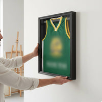 Sports Uniform Display Frame Front Opening Sports Uniform Shadow Box Large Size Home Decor for Game Room