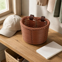 Woven Handlebar Basket Detachable Scooter Basket Long-Lasting for Cycling, Kids