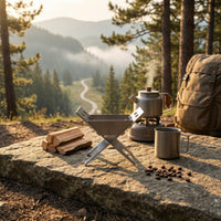 Titanium Folding Fire Fire Bowl Compact Foldable Fire Fire Bowl Lightweight Portable Cooker with Support Base Collapsible for Backpacking