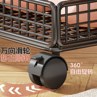 瑜伽垫收纳筐家用带轮子可移动健身器材摆放架运动工具整理置物架