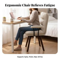 Upholstered Retro Task Chair Padded Backrest Household Furniture for Study Room