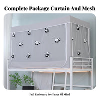 Bunk Bed Tent Full light blocking Privacy Curtain Integrated mesh for Students