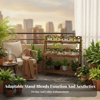 Foldable Lattice Rack Installationno-assembly Tiered Plant Holder Easy Assembly Multi-Tier Design for beyonddoor, Patio, Indoor