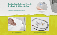 Infrared touchless faucet with mixer