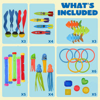 2024 Amazon Diving Toy Set for Swimming Pool Play