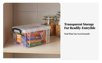 Transparent Stackable Box with Lid Space-Saving Storage Container for Homeowners