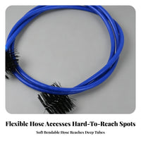 3 Pieces Flexible Mouthpiece Brush Set Blue Tube Trumpet Cleaning Brush Set