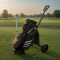 2-Wheel Golf Push Trolley Compact Golf Push Cart Trunk Friendly Smooth Rolling for Golfers