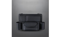 Adjustable Center Console Organizer Hanging Car Purse Holder Easy to Install Car Storage Bag with Pockets Leather for Drivers, Commuters