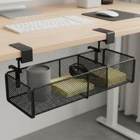 Hanging Desk Basket Rectangular Office Storage Polished Finish