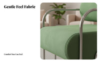 Pillow Rear Armchair Modern-Period Design Single Sofa Nordic Design Long-Lasting Frame for Homeowners, Balcony, Bedroom