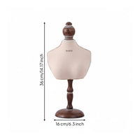 Necklace Display Bust Velvet-Covered Jewelry Bust Stand Sturdy Necklace Display Holder for Boutique