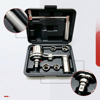 Lug Wrench with Storage Case Compact Tire Wrench Kit Tool Heavy-Duty High Rotational Force for Drivers, Roadside Emergencies