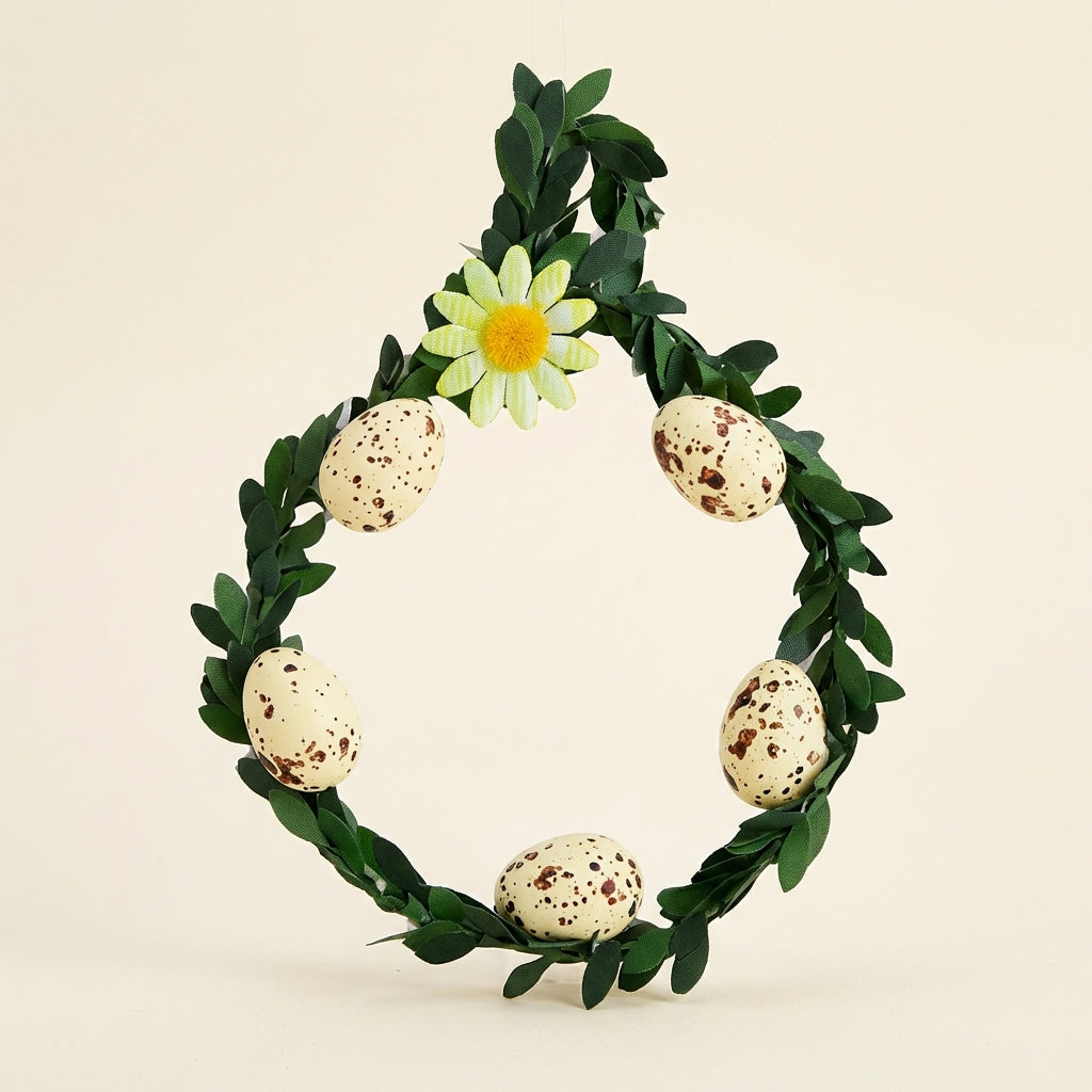 Easter Bunny Wreath Cute Design Easter Wreath Colorful Artificial Vine Decoration for Homeowners, Party Planners, Indoor, Outdoor, Classroom