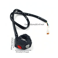 Right-Side Handlebar Switch with Wiring Harness Long-Lasting Ignition-Cutoff Switch Compact Ignition-Cutoff Button Controller Slim for Diy Mechanics