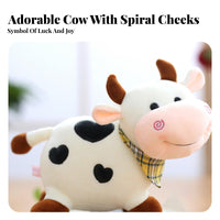 Cow Stuffed Toy Cute Design Cow Stuffed Creature Stuffed Calf Toy Cuddly House Decoration Sleepytime Friend for Fun Time