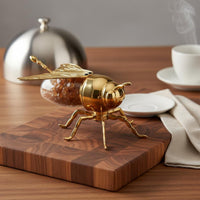 2 Pieces Bee Sugar Jar Luxury Design Gold Bee Jar for Tabletop
