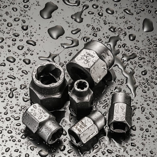 14 Pieces Chrome Vanadium Steel Nut and Bolt Extractor Set Spiral Grip Extractor Socket Set Rusted Fasteners Stripped Bolt Remover Storage Case