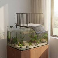 Stainless Steel Basking Dock Ramp Anti-Slip Buoyant Aquarium Heavy Duty Buoyant Basking Perch for Aquarium