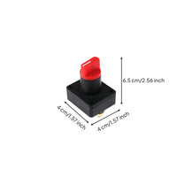 Black Housing Rotary Ignition Switch Red Knob Panel Mount Ignition Switch Metal Terminals Electrical Part Mounting Holes