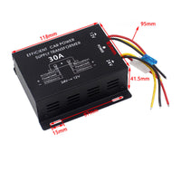 Overload Protection 24V to 12V Step-down Converter Stable Performance 24V to 12V Voltage Reducer Easy Installation Automotive Buck Converter Long-Lasting Metal Shell for Trucks