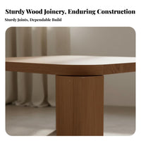 Lowform Center Table Wabi-Sabi Aesthetic Square Block-Leg Low Table Small Space Space-Efficient Minimalist Design for Families