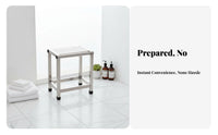 Slatted Metal Stool Waterproof Heavy-Duty Single Step Anti-Slip for Adults, Kids