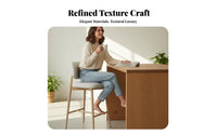 Four-Legged Counter Stool Vintage Look Upholstered Kitchen Island Stool Minimalist Design Anti-Slip Feet for Cafe Owners, Adults
