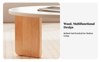 2 Pieces Nesting Table Set Round Shape Household Furniture Space-Saving