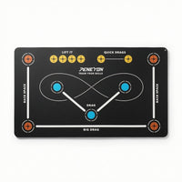 Stick-Handling Mat Long-Lasting Hockey Mat with Training Graphics Quiet