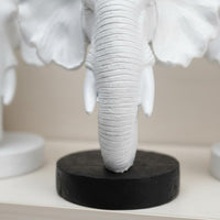 Elephant Head Statue Polyresin Resin Elephant Head Ornament Detailed Texture Animal Sculpture for Desktop, Office