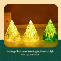 Crystal LED Night Light, portable, warm glow