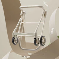 Lightweight Travel Pushchair Adjustable Foldable Airplane Pushchair 360° Rotating Wheels Portable Infant Cart for Infants, Outdoor