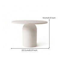 Marble High Tray Sculptural Marble Pedestal Stand Elegant for Hosts, Tea Lovers