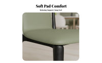 Upholstered Chair with Curved Backrest Nordic design Upholstered Wooden Side Chair Easy Assembly Multifunctional for Dining Room