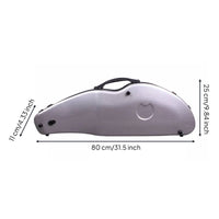 4/4 Violin Case Double Bow Holders Composite Carbon Fiber Violin Case Soft Padded Interior Musical Instrument Accessory for Students, Kids, Travel