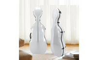 Waterproof 1/2 Size Cello Case Airline Boarding Safe Hard Cello Flight Case Water-Resistant String Instrument Protector Portable for Students, Kids, Air Travel, School