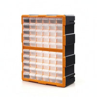 Stackable Parts Storage Box with Transparent Drawers Space-Saving Modular Drawer Organizer Plastic Storage Organizer with Drawers High Visibility for Hobbyists