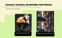 Lightweight carbon fiber half helmet