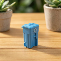 Realistic Miniature Trash Bin Small-Scale Scene Ornament Compact Diorama Accessory Lifelike for Dioramas