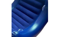 Ribbed Inflatable Rocking Sofa Chair Built-in Handles Kids Rocker Chair Blue for Children