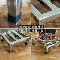 不锈钢架子置物架落地托架正长方形增高底座鱼缸底架重型货架单层